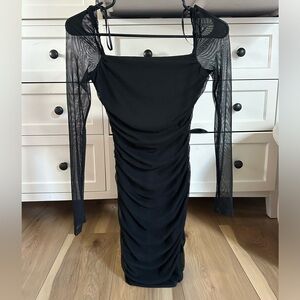 Princess Polly black mini dress, size: US 0, color: black